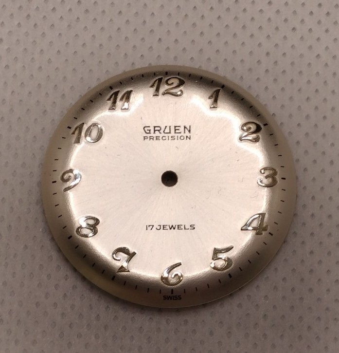 Vintage Gruen Precision Watch Dial 29.53mm Diameter #505-5017 New Old Stock NOS
