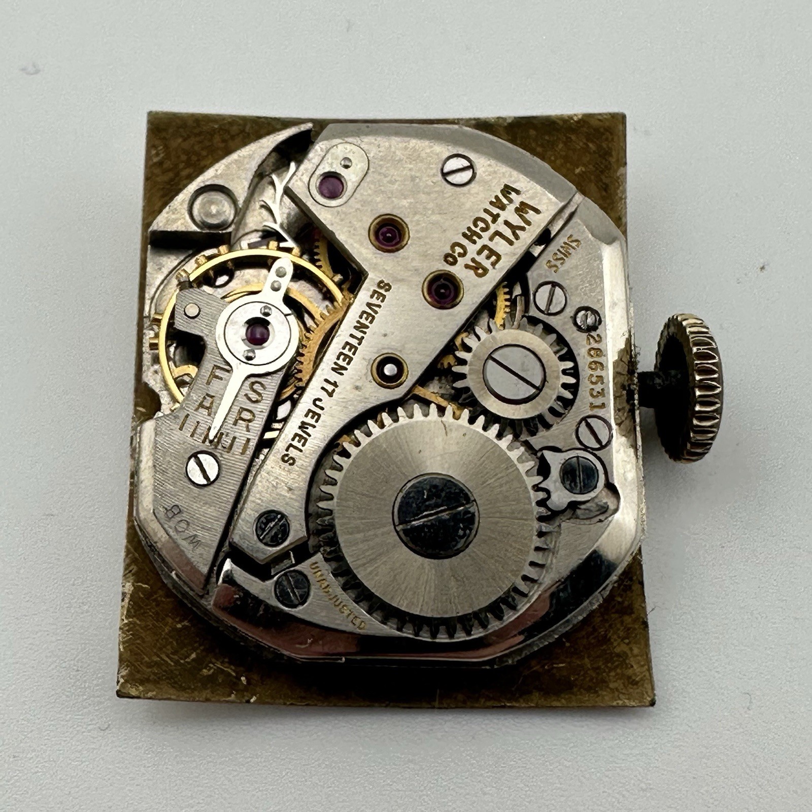Wyler Incaflex 17 Jewel Mens Watch movement – Running
