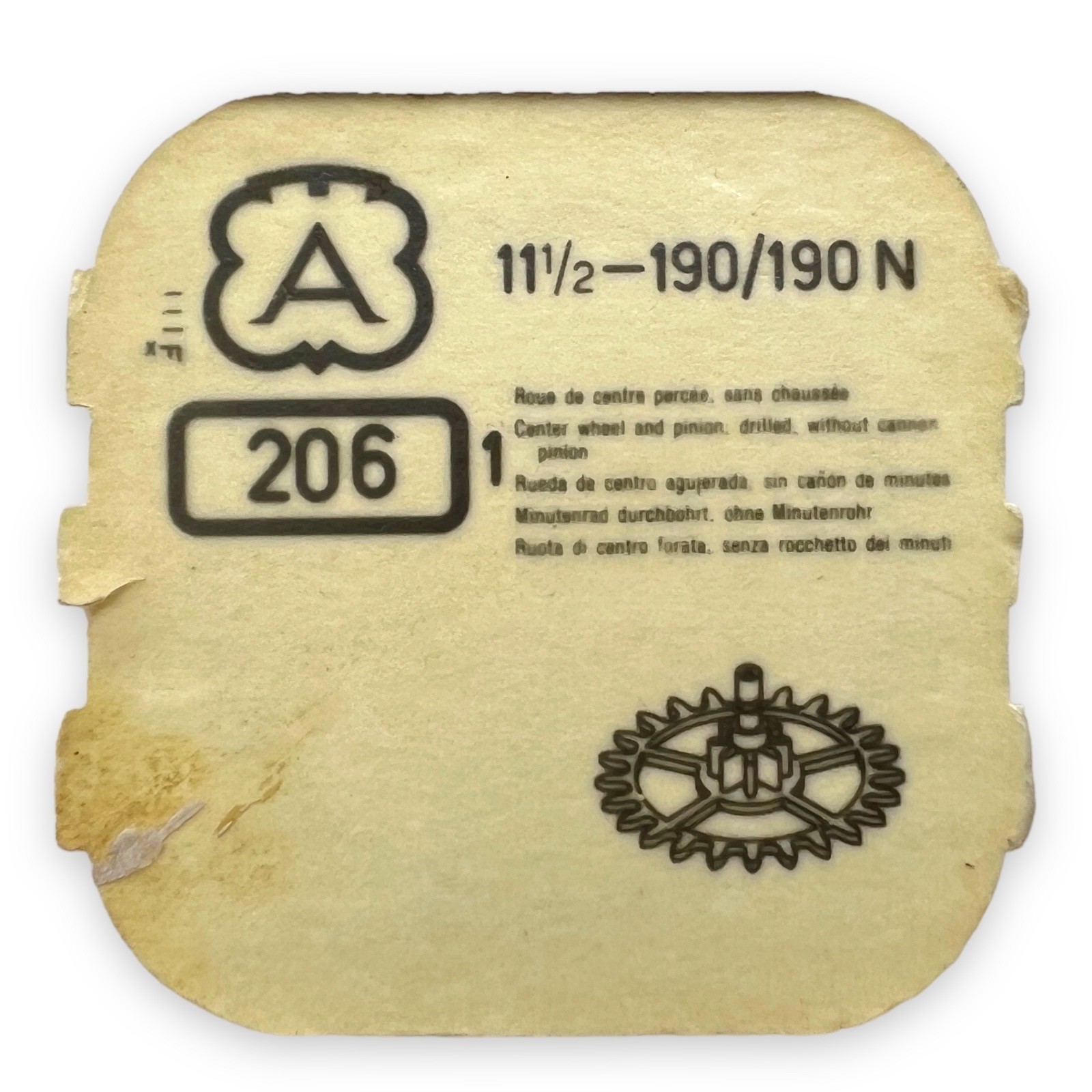 Arogno 190 CENTER WHEEL & PINION BestFit 206/12 NOS Fits Multiple, Read List!