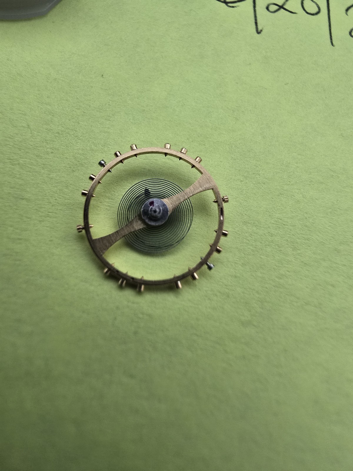 Rolex 1530 1520 1570 1556 8106 Balance Wheel Complete Blue Hairspring.