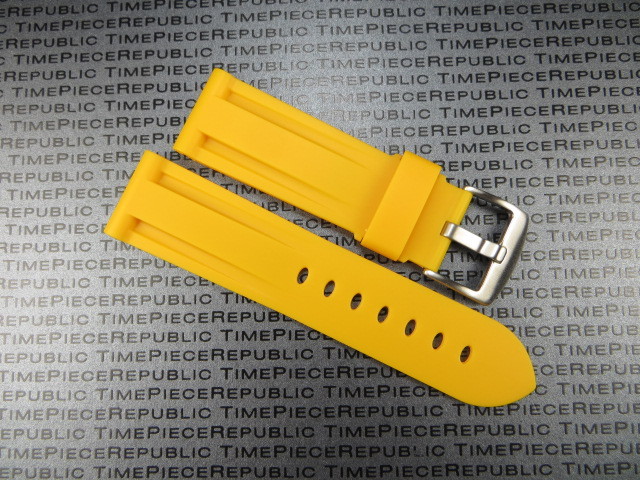 New 26mm HQ PU Rubber Diver Watch Band Tang Buckle Strap PAM I
