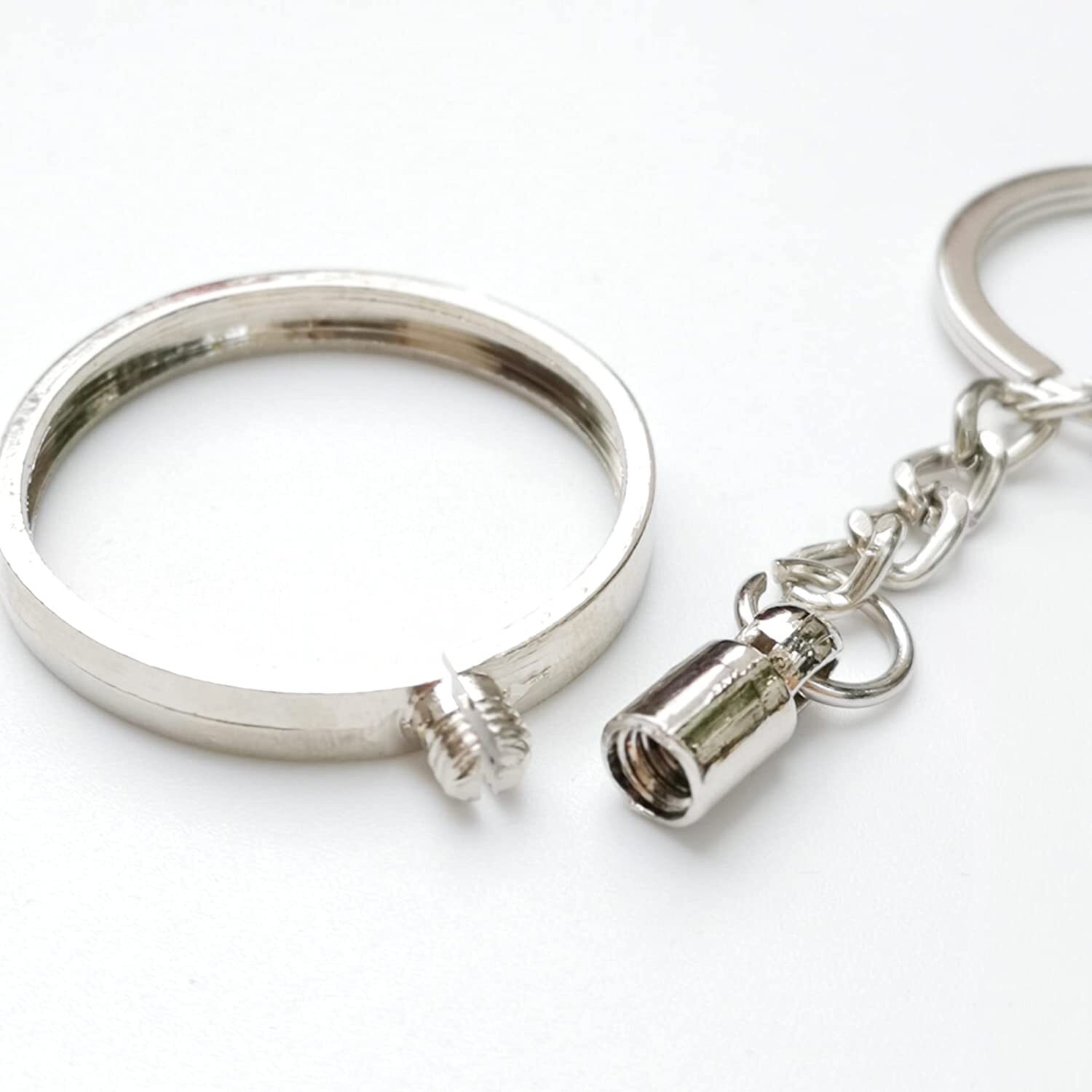 40mm Coin Bezel Keychain, Gold Bezel, Silver Bezel, Coin Necklace, Coin Keychain