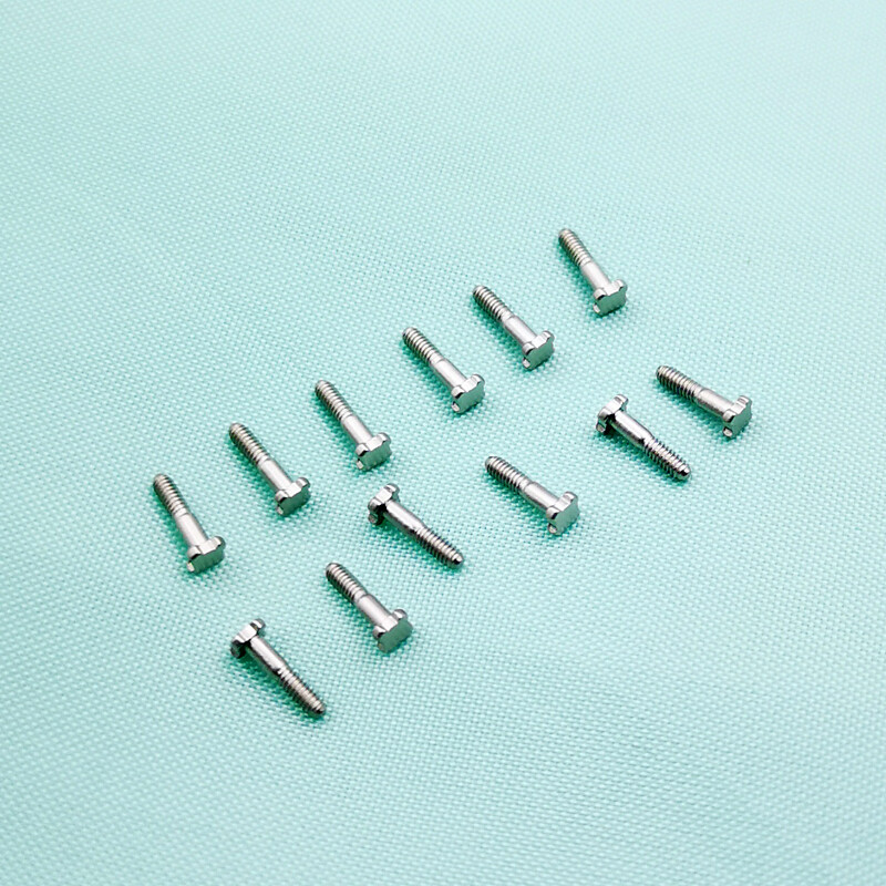 12 PCS 4 Star Silver Brushed Stainless Steel Screw For Richard Mille Watch Case