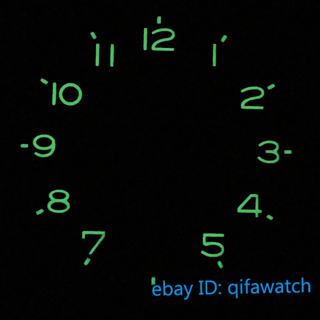 37mm sterile Black/blue/white watch Dial luminous Fit ETA 6498 st3621 movement