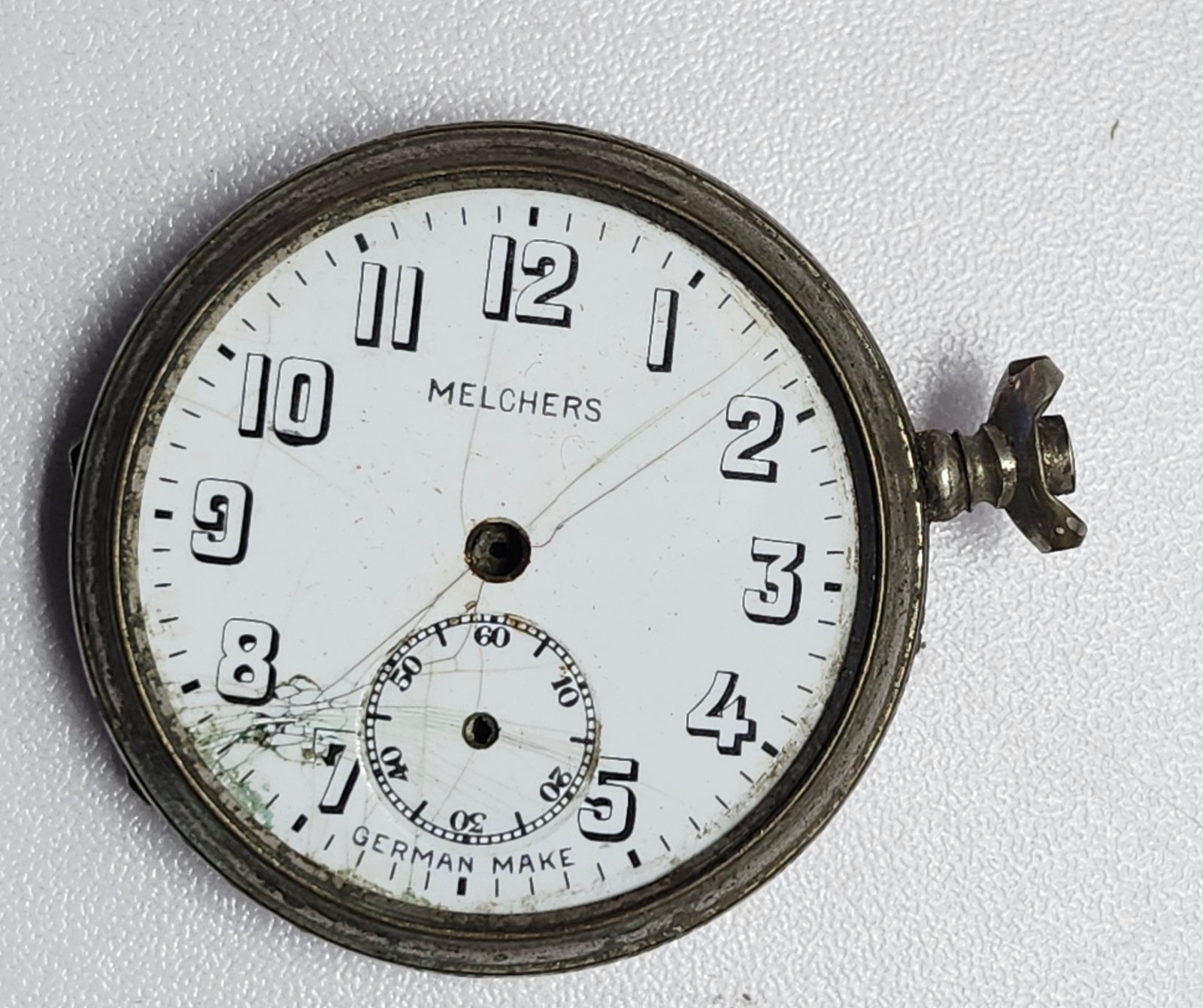 Melchers German Pocket Watch – Roskopf Style Movement – FOR PARTS OR REPAIR