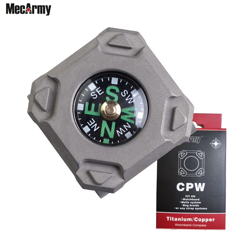 MecArmy CPW Titanium watchband compass Fluorescence pointing guide Wristwatch ty