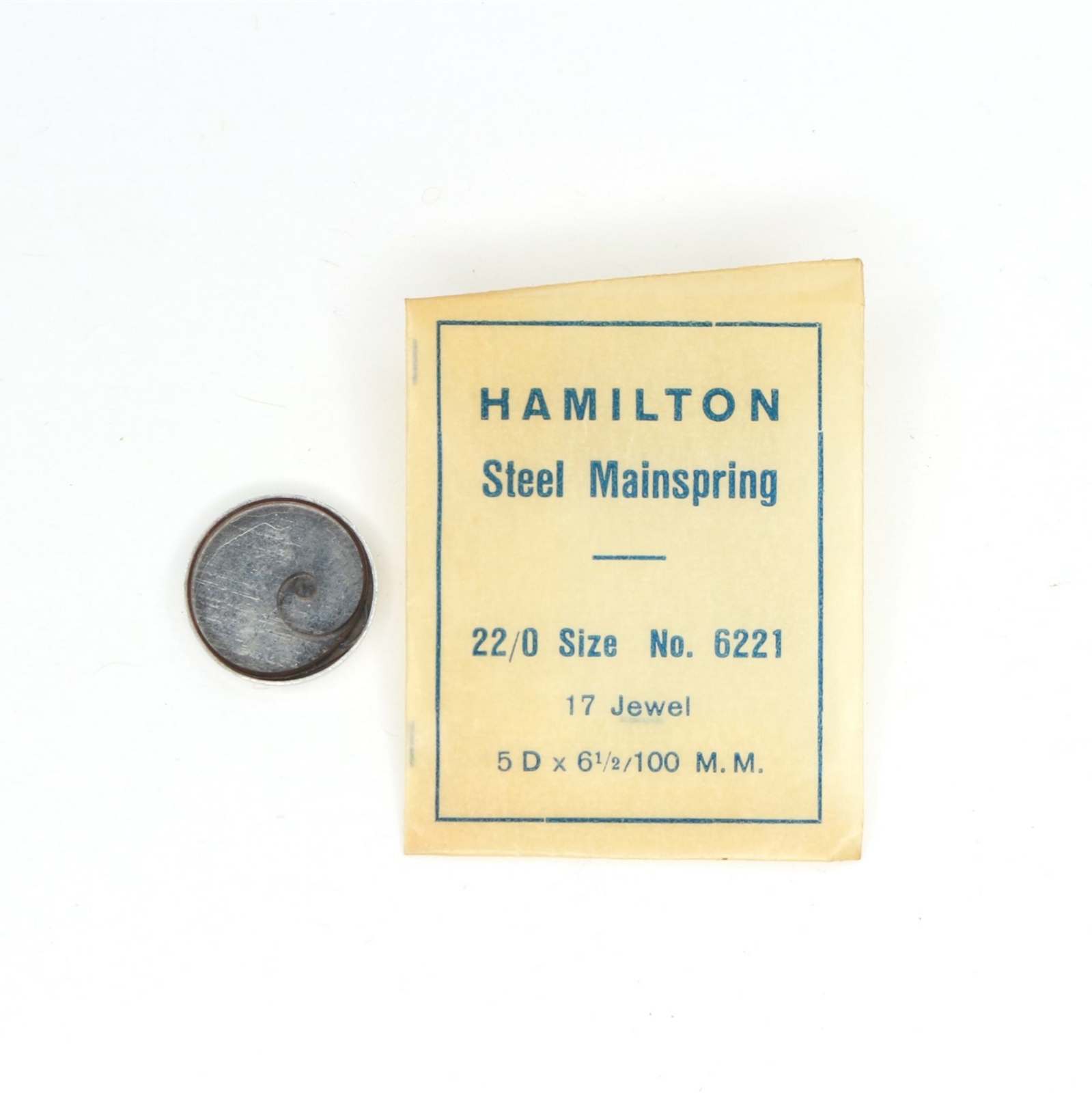 Hamilton Mainspring 22/o Size Watch Part #6221 – BV574