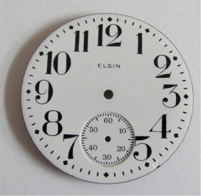 Elgin Pocket Watch Enamel Dial 16 Size With Sub-seconds
