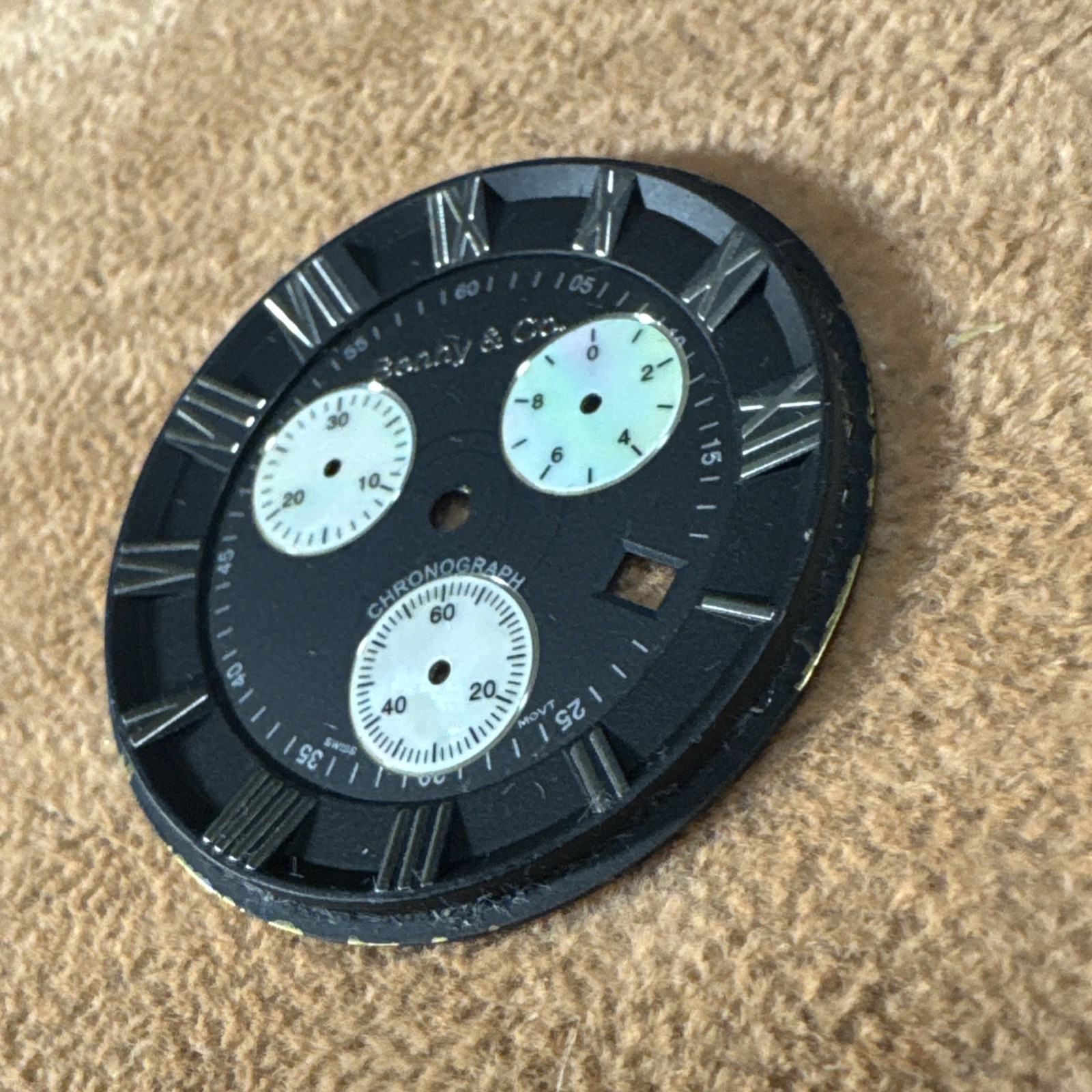 🔥 Benny & Co. Men’s Mother Of Pearl (MOP) Chronograph Black Dial 37mm +VIDEO🔥