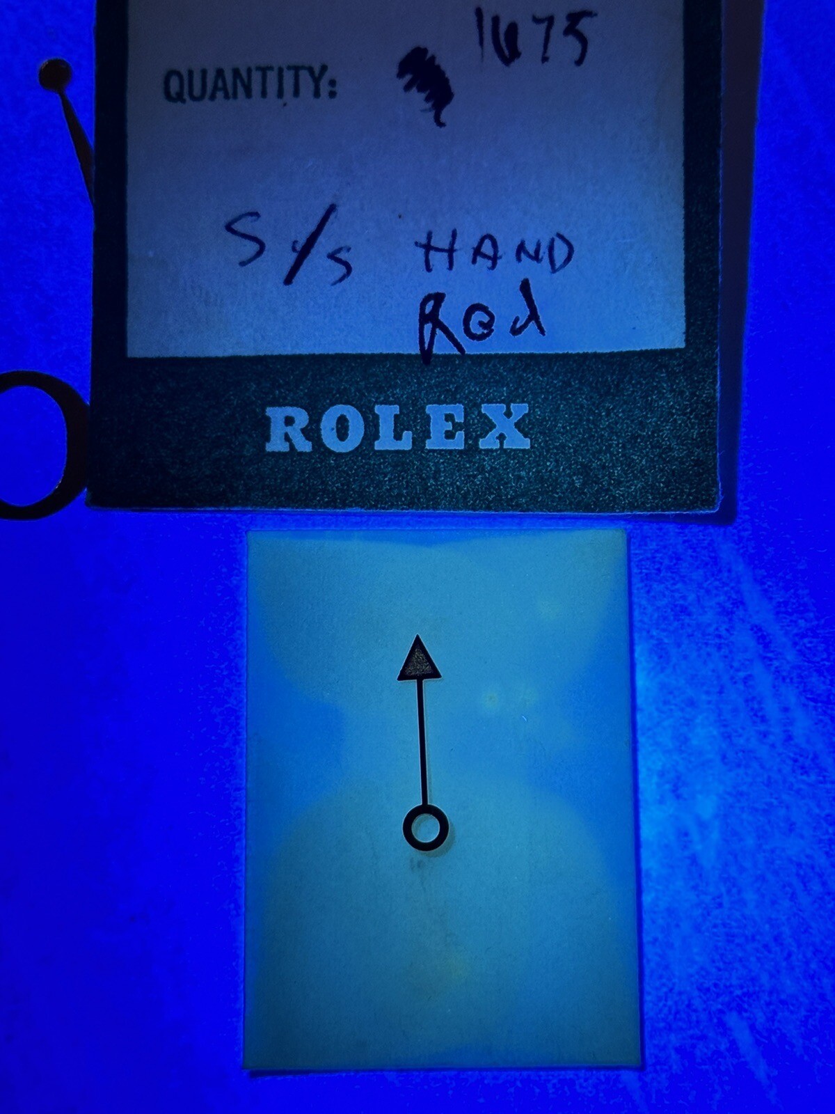 GENUINE ROLEX GMT ALL RED Arrow 24 Hour Hand 1675 Yellow Tritium 1570 Blueberry