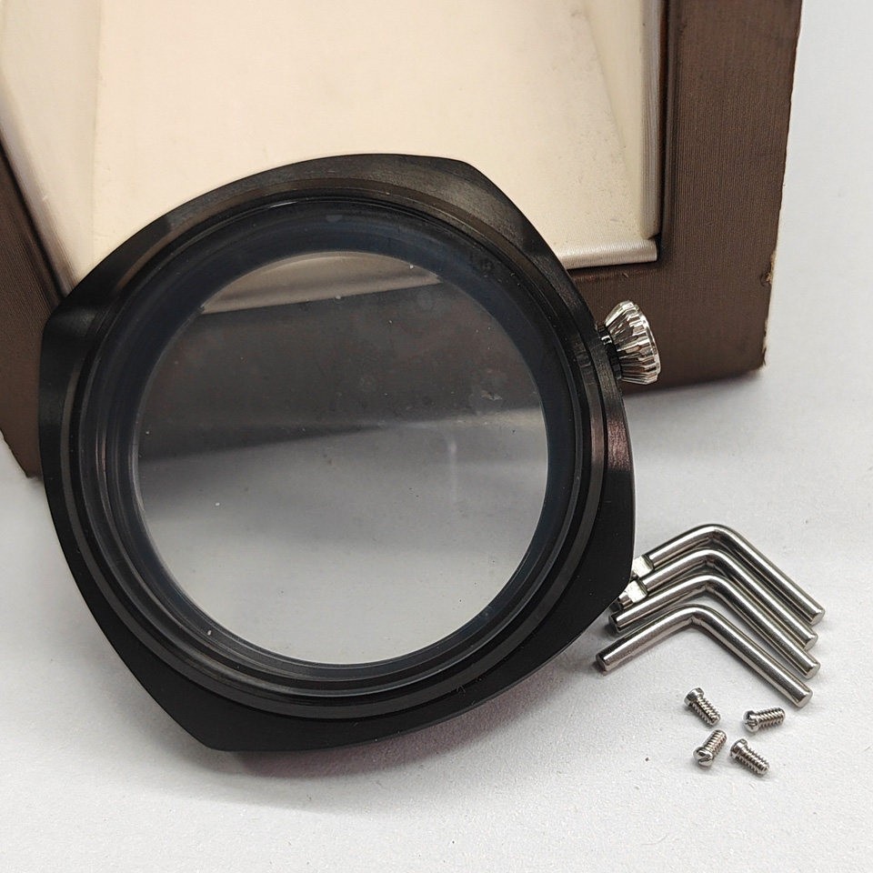 45MM Carved Stainless Steel Watch Case for ETA6497/6498 S3600 917 Movement