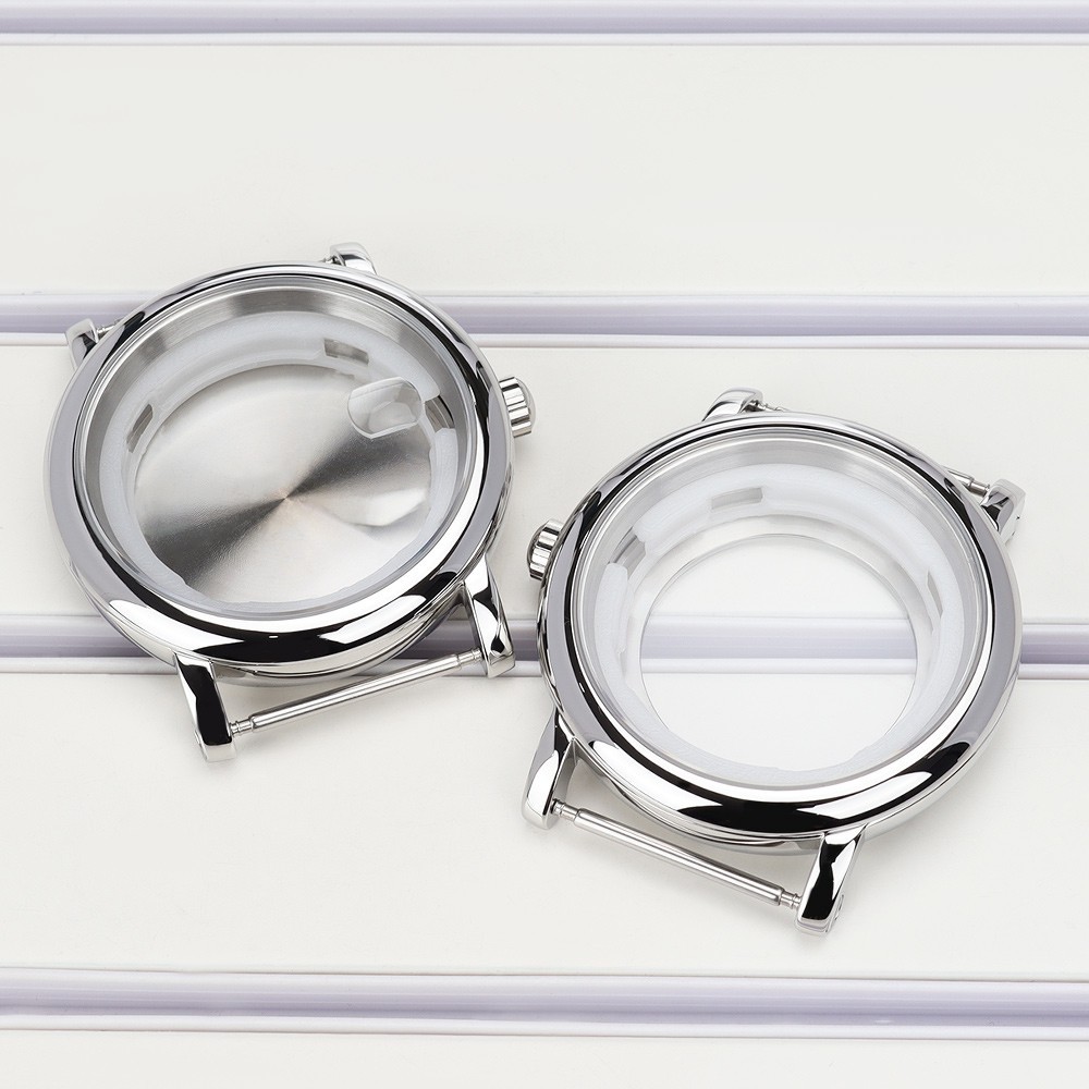44mm Polished Watch Case 316 Stainless Steel For Seiko NH34 NH35 NH36 NH38 10ATM