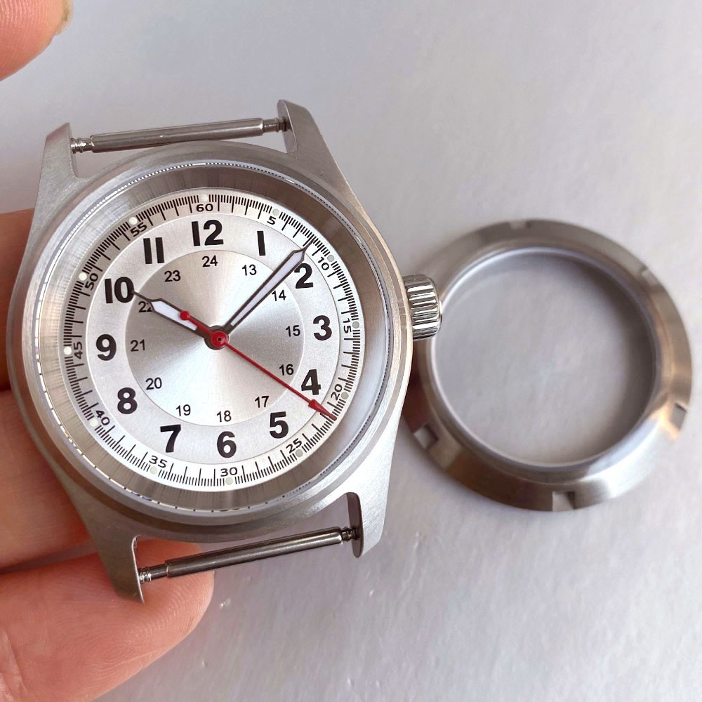 Diver 36mm Pilot Watch Case 20ATM Sapphire Glass Fit NH35 NH36 Miyota 8215 PT