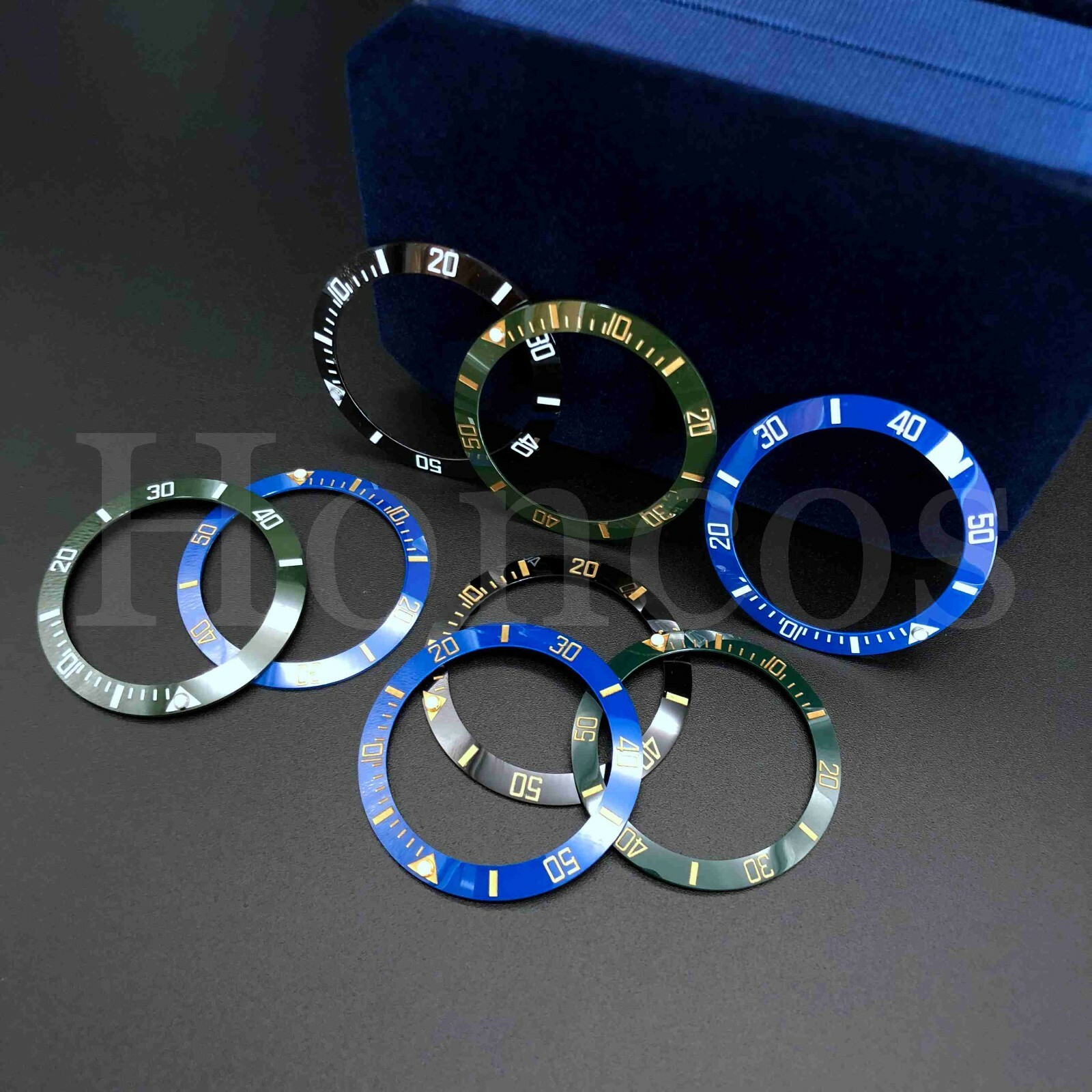 40MM Black Blue White Green Ceramic Bezel Insert for 43MM Sub Mens watch