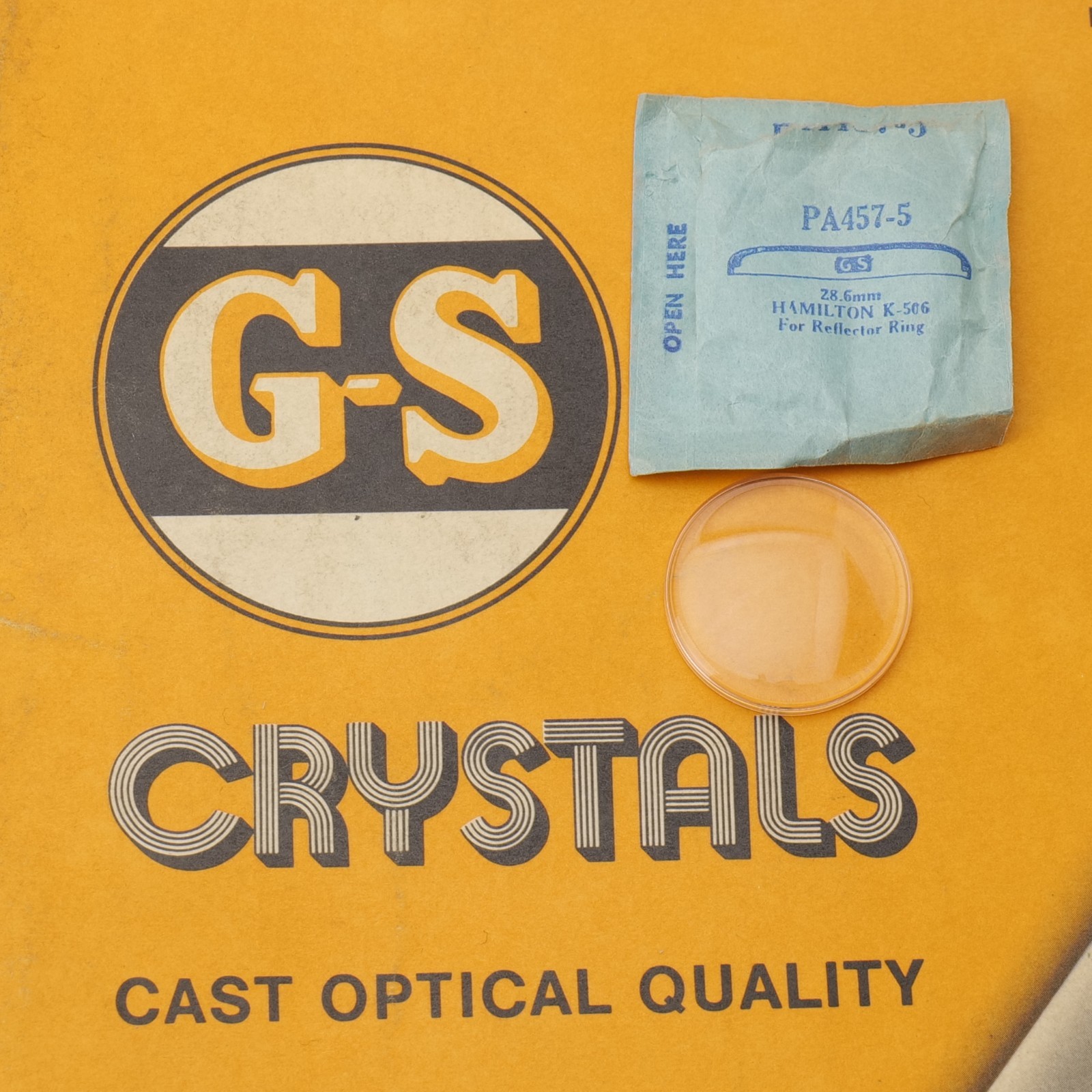 NOS GS Watch Crystal PA457-5 Hamilton 28.6mm New Old Stock (PA1D16)