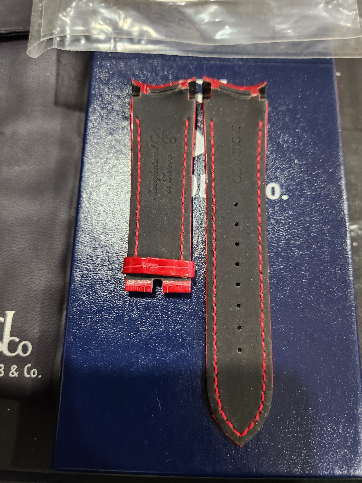 New Jacob & Co. Red Genuine Ghost Alligator Leather Watch Band Strap (ONLY ONE)