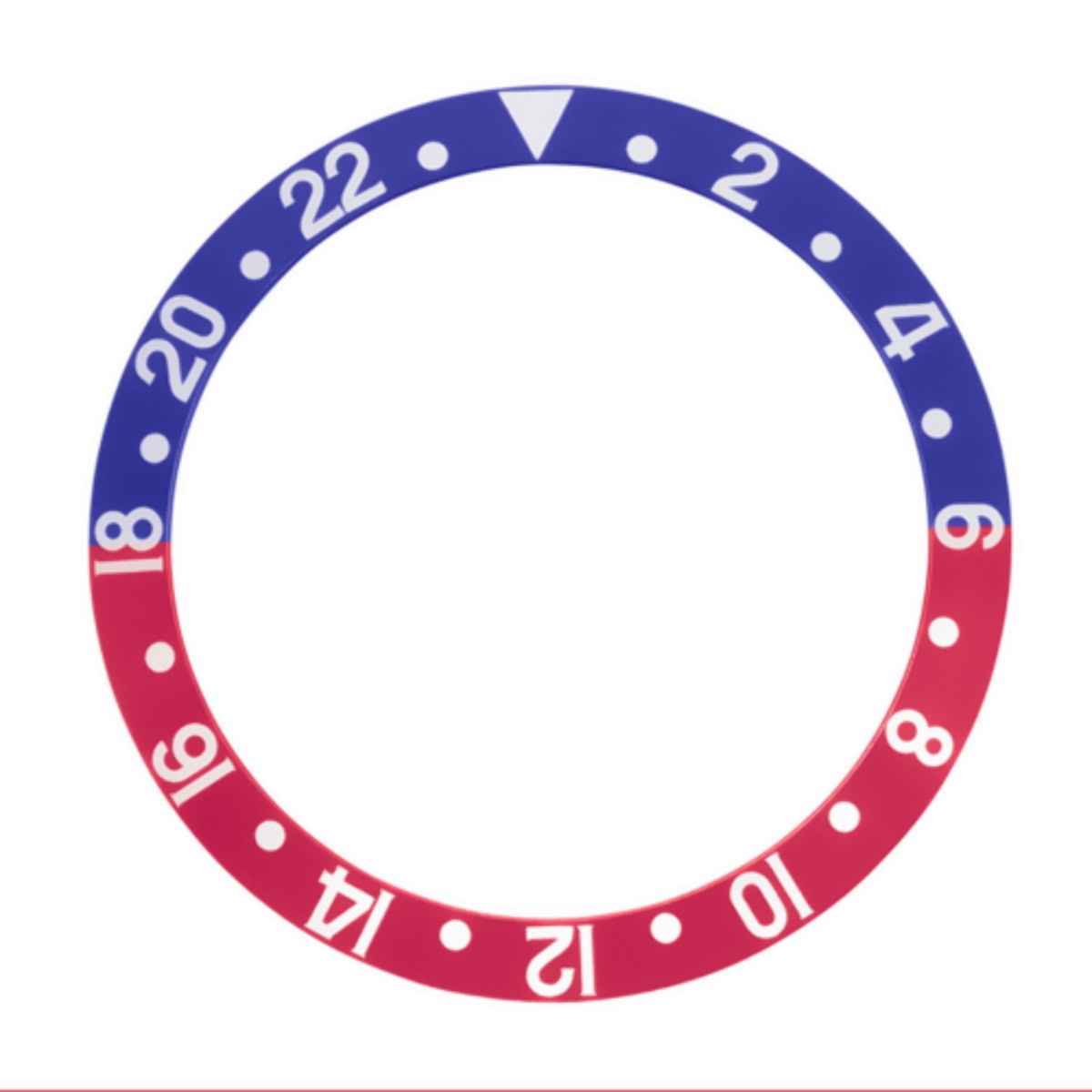 Blue Red Aluminum Replacement Bezel Insert Pepsi 37.70mm x 30.20mm Diver Watch
