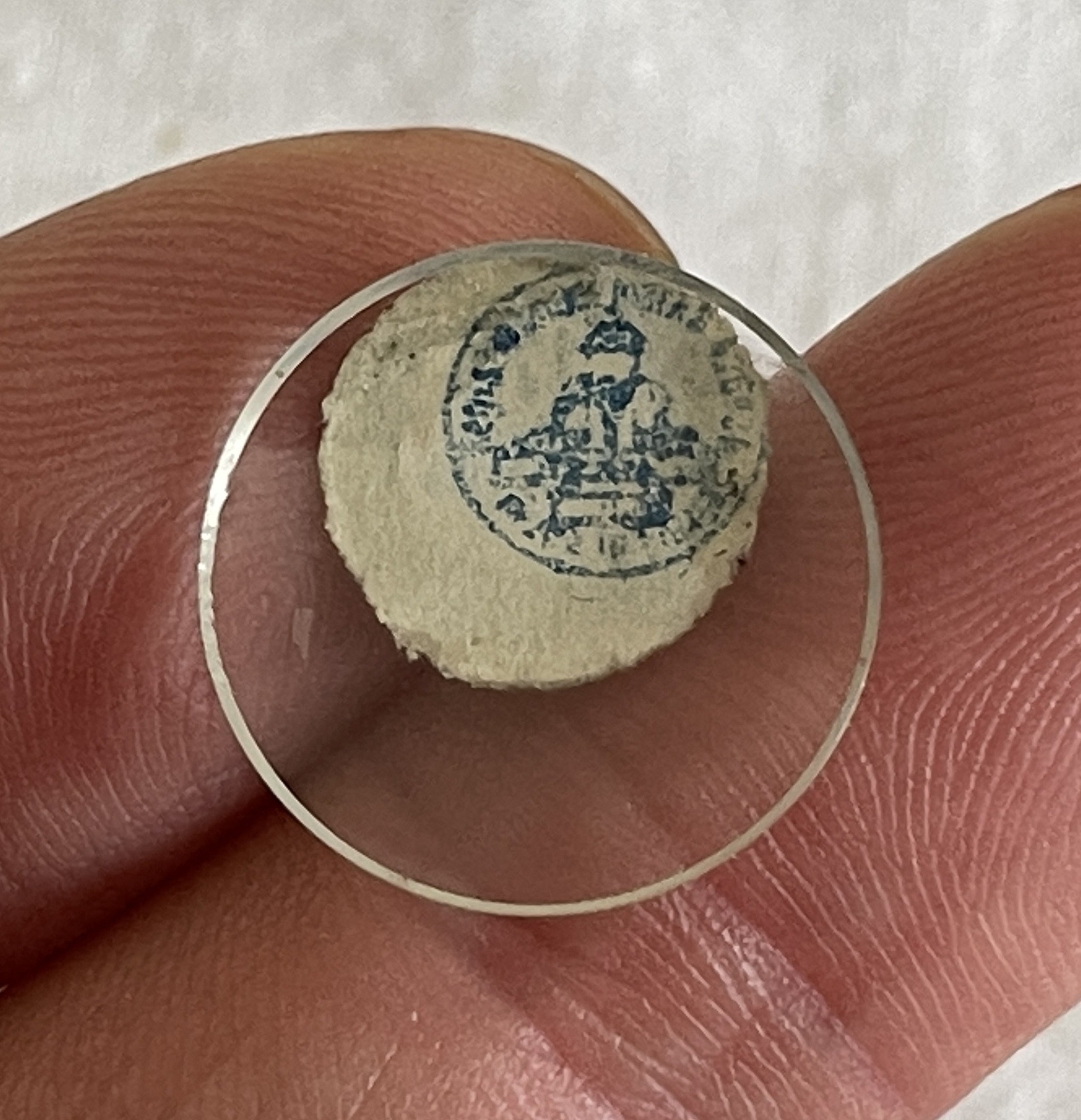 Antique VTF France Mineral Open Face Glass Watch Dial Crystal 175 17.5mm