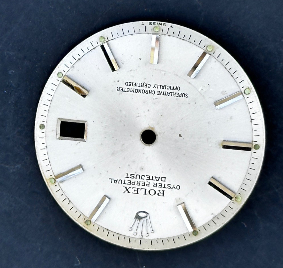 Vintage Rolex Oyster Perpertual Datejust Watch Dial For 36mm Case 1601 1603 1600