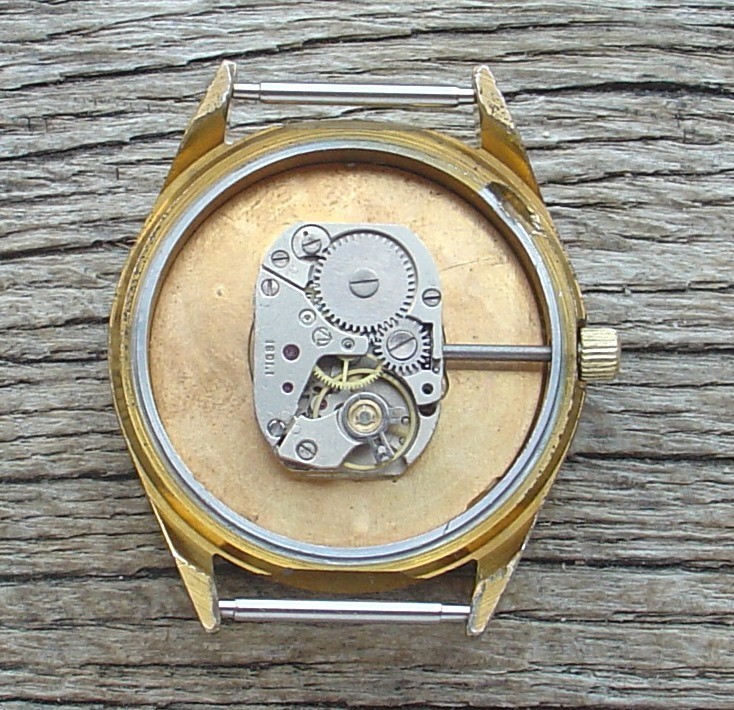 Vintage Dress watch Luch Pennant – “Вымпел” (Russia USSR) mens watch BLACK DIAL.