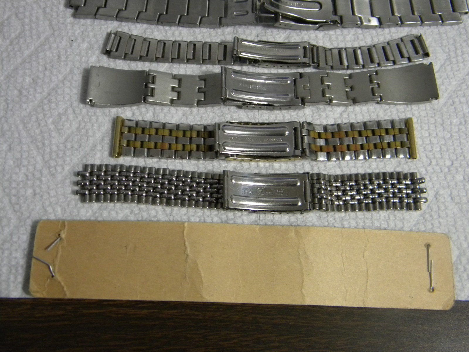 Lot of 11 Men’s Ladie’s Stainless or Other Watch Bands with Deployment Clasps #2