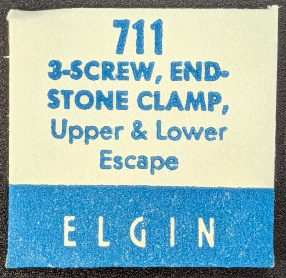 NOS ELGIN GRADE 711 ENDSTONE CLAMP SCREWS – UPPER & LOWER ESCAPE