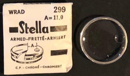 Stella WRA-B Vintage Watch Crystals – Silver/Gold Armed-Gilted – Various Sizes