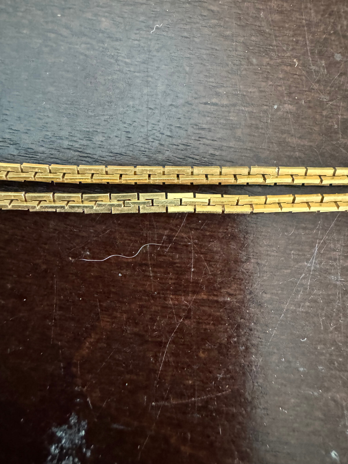 VINTAGE 28 INCH K & S NECKLACE POCKET WATCH CHAIN,YELLOW GOLD FILLED, NICE