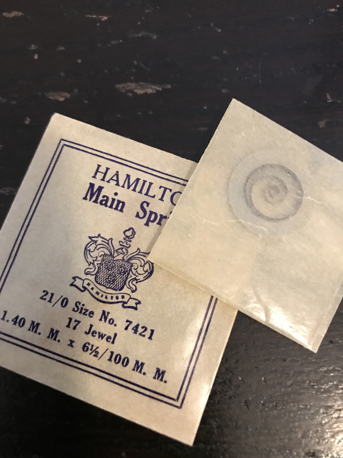 Hamilton Factory Mainspring for 21/0s Hamilton Grades 750 & 751 No. 7421 – Steel
