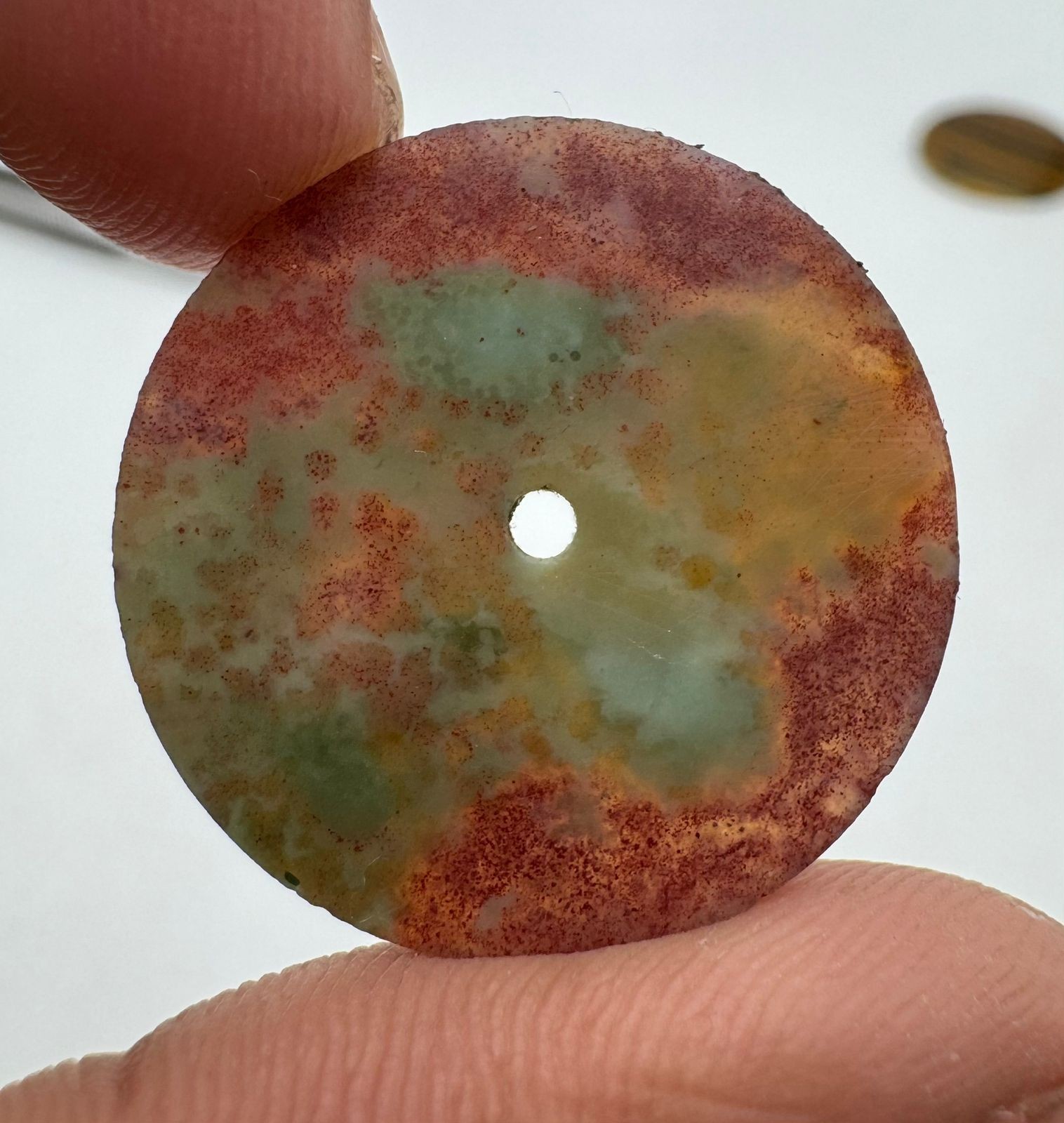 blood jasper Stone watch dial Polished Gemstone 24.5mm Round shape gmc1034w