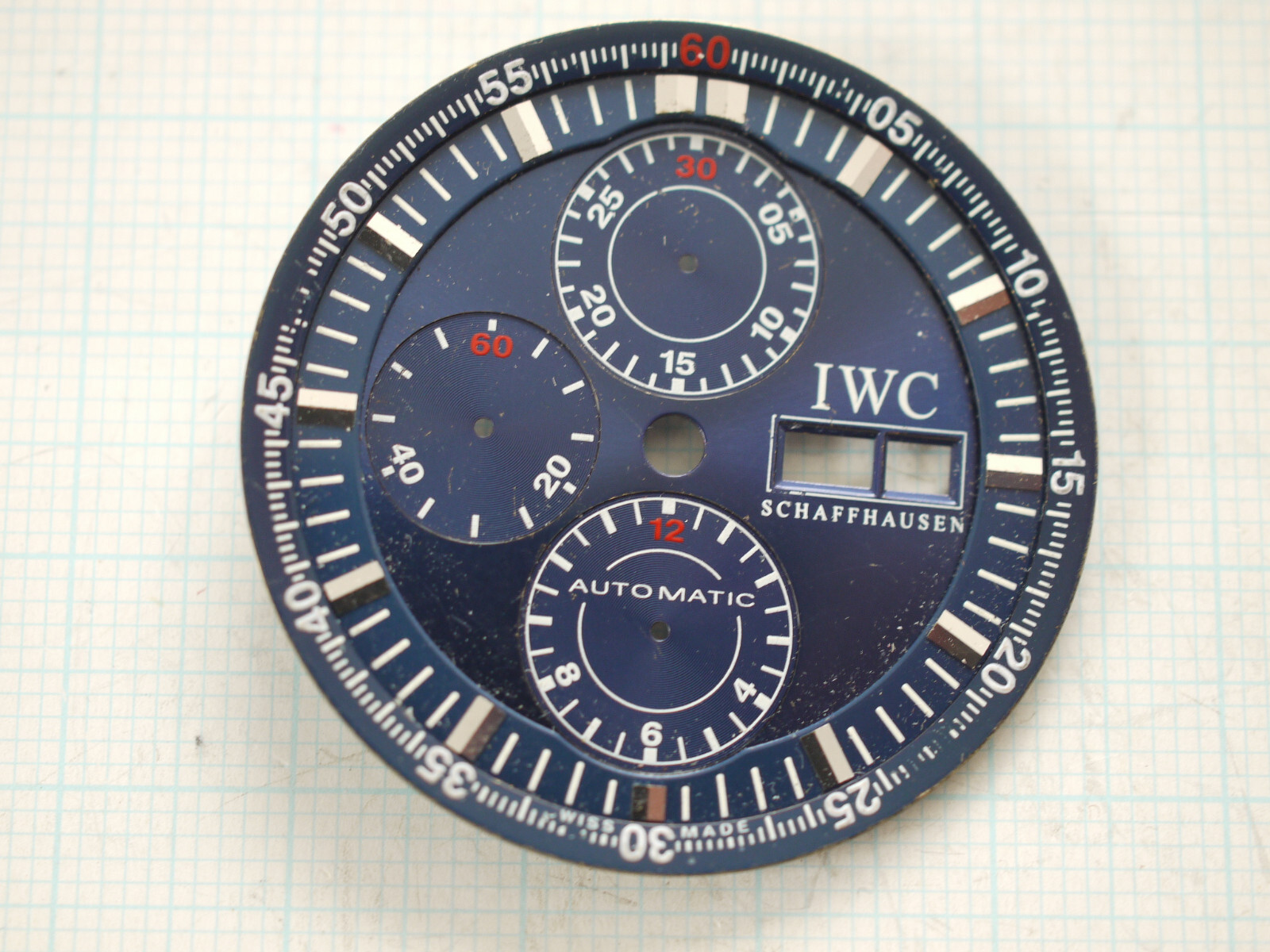 IWC Schaffhausen GST Chrono Split Second Iw3715 36.5mm BLUE DIAL USED