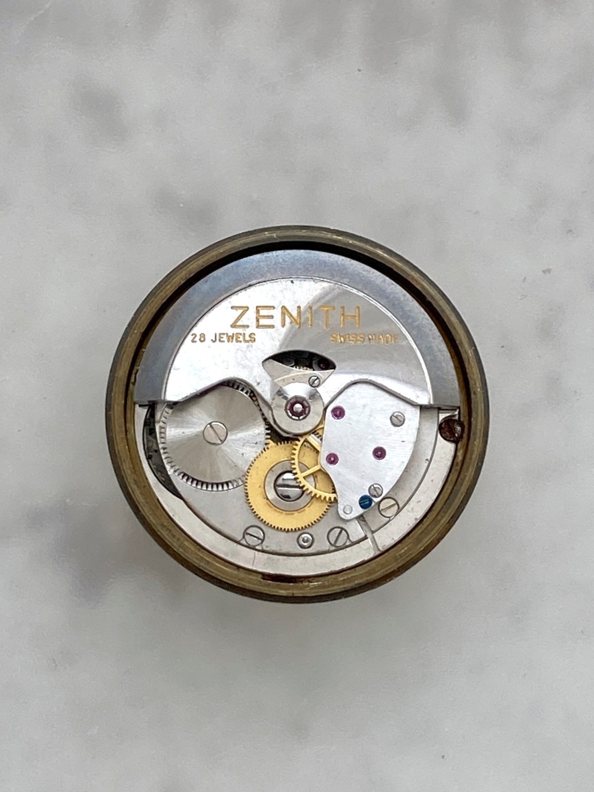 Zenith Calibre 2522 P Automatic Watch Movement with Dial and Gilt hands