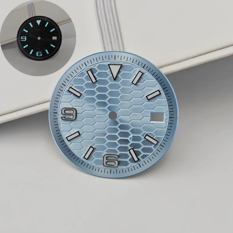 31mm Honeycomb Dial 6 & 9 Numerals 3H Date Fit Auto Mod Part