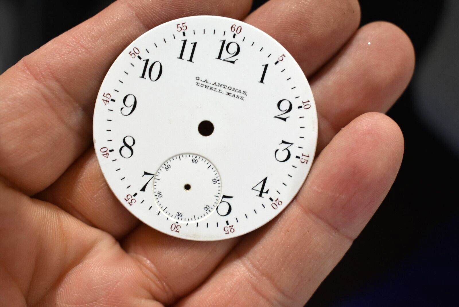 Vintage Waltham Enamel Private Label 42.23mm Pocket Watch Dial lot.x