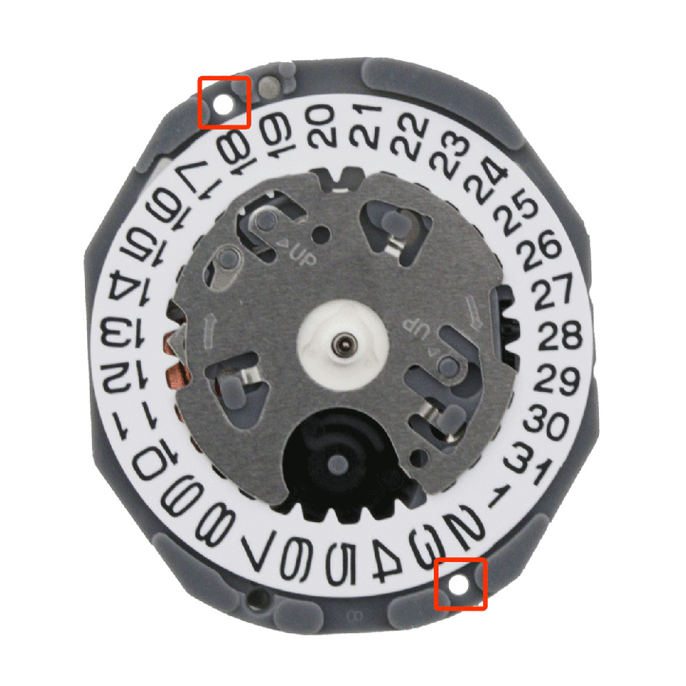 Quartz Watch Movement White Dial With 351332 Stem For Hattori VJ22 VJ22B A