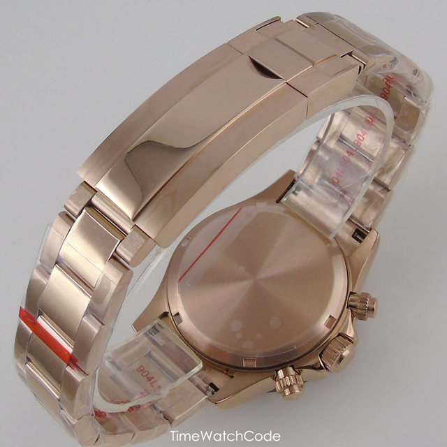 39mm VK63 Watch Case for DAYTONA Men Watch VK64 Movement Sapphire Chronograph