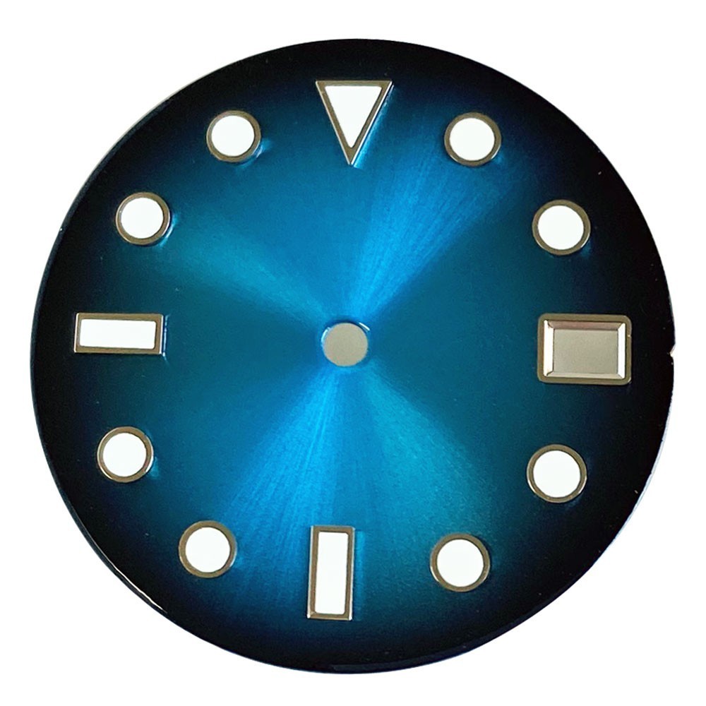 29MM Gradient Watch Dial Green Lume For NH35 NH36 ETA2824 PT5000 Movement Parts