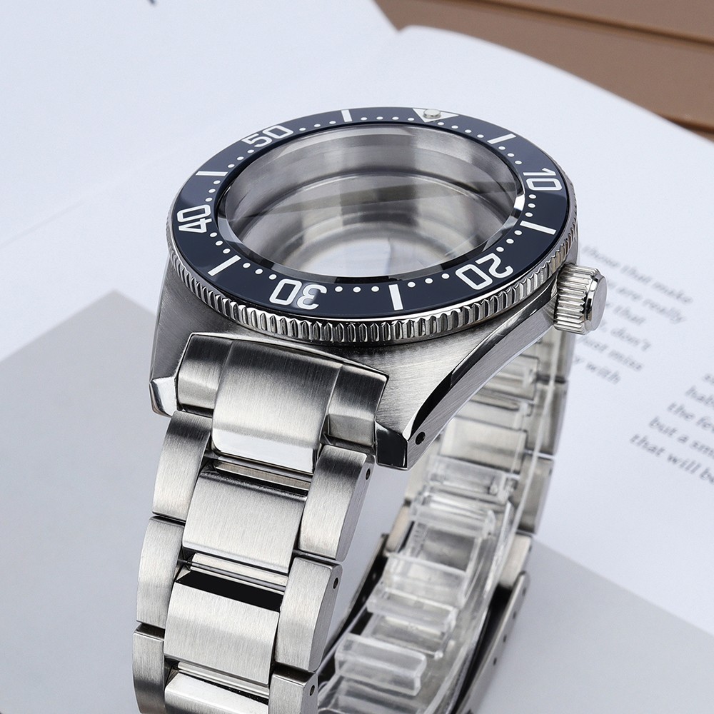 40.5mm Classic Watch Cases+STEEL BAND Ceramic Prospex Style For Seiko NH35 NH36
