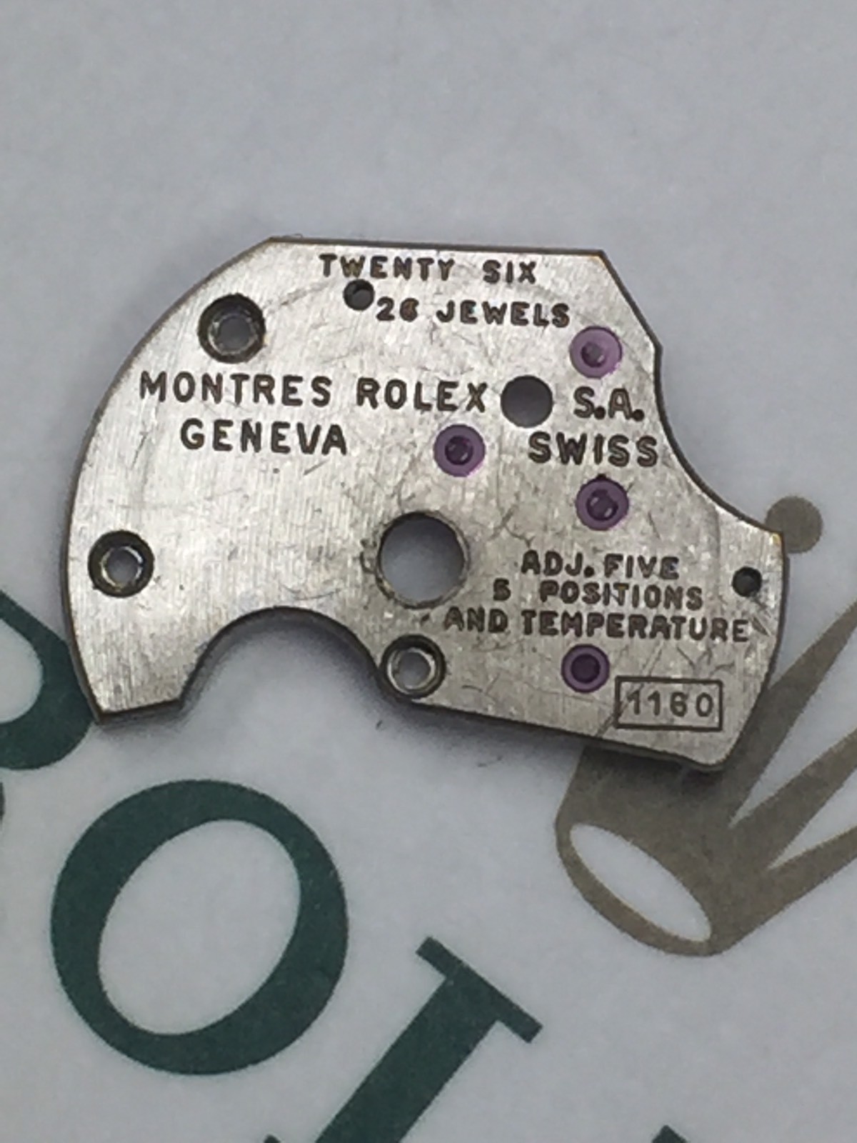 GENUINE Rolex 1160 6809 Automatic Device Bridge, Also 1130 1135 1161 1165 1166