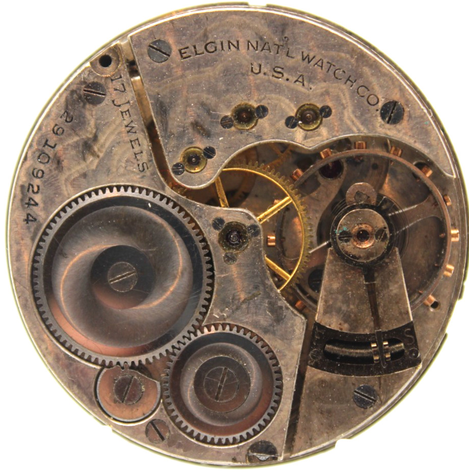 1927 ELGIN POCKET WATCH MOVEMENT 29109244 GRADE 387 16s 17j (OK2)