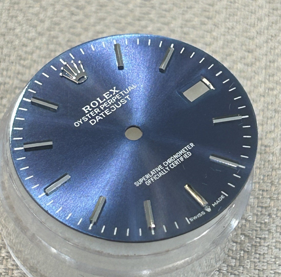 Rolex Mens Datejust Custom Blue Stick Marker Dial For 16014 16030 16234 116234