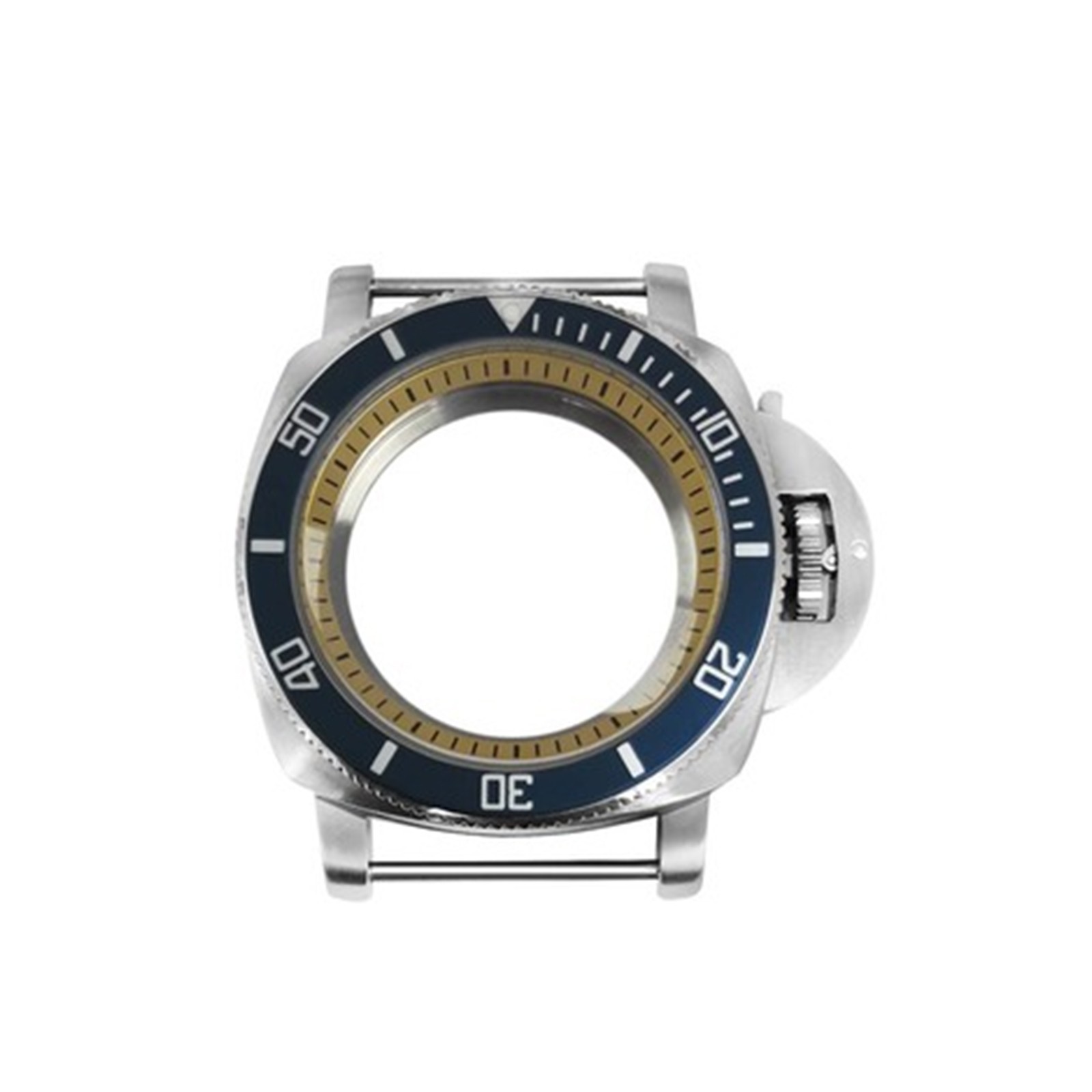 For NH35/NH36/4R/7S Stainless Steel Case Bezel Yellow Inner Ring Watch Case Kit