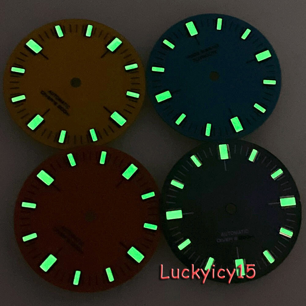Tandorio 28.5mm Orange Blue Watch Dial Fit NH36 NH36A Automatic Watch Parts Men