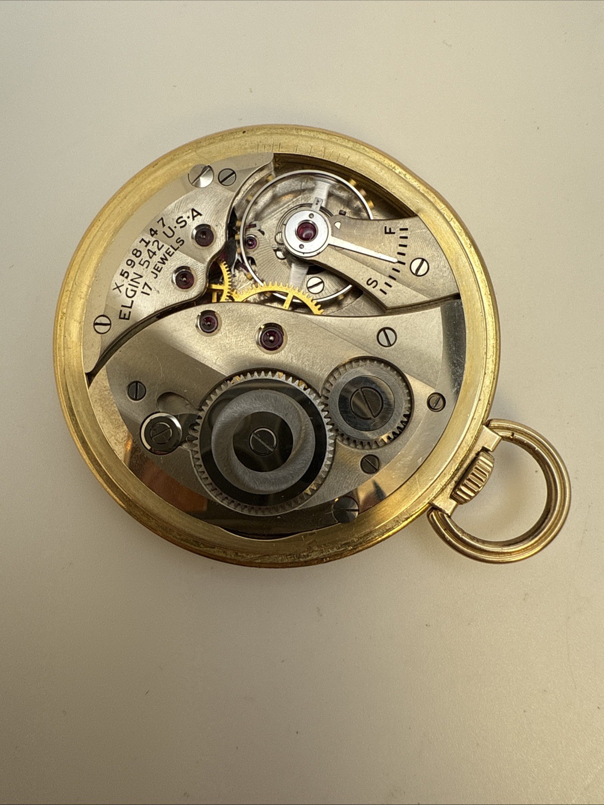Elgin National Watch Grade 542 Size 10s/17Jewels. (Working).