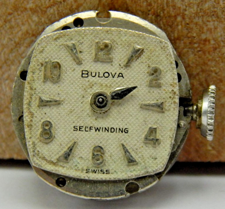 Vintage 1957 Bulova 6COAC automatic 17 jewel ladies wrist watch movement w/ dial