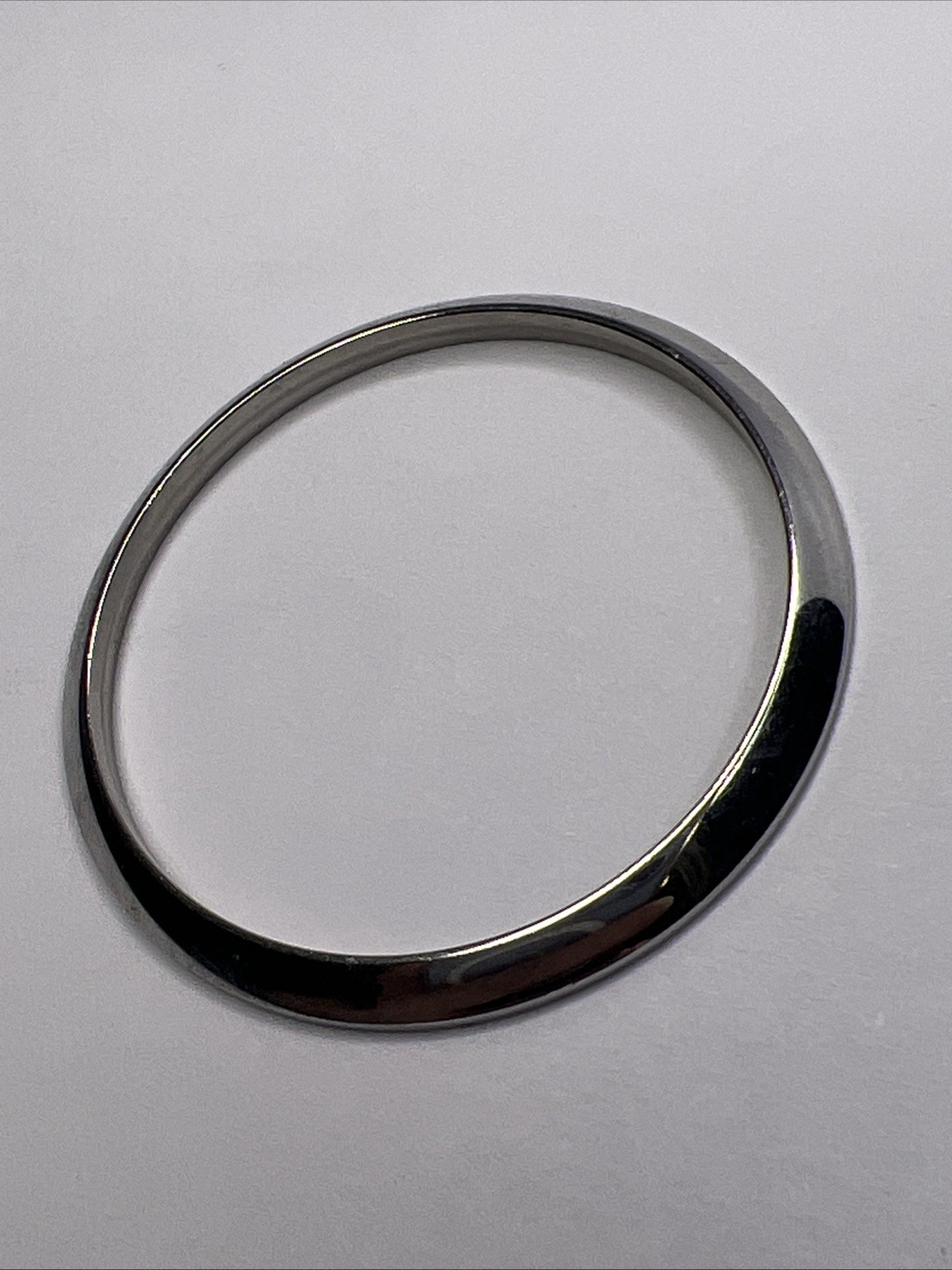 ROLEX Smooth Domed 35mm Mirror Polished Steel Watch Bezel Used OEM