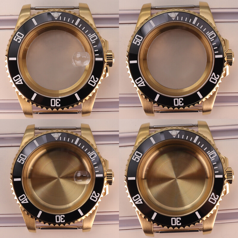 40mm Golden 316L Stainless Watch Case Dive 20ATM For NH35 NH36 NH34 2824Movement