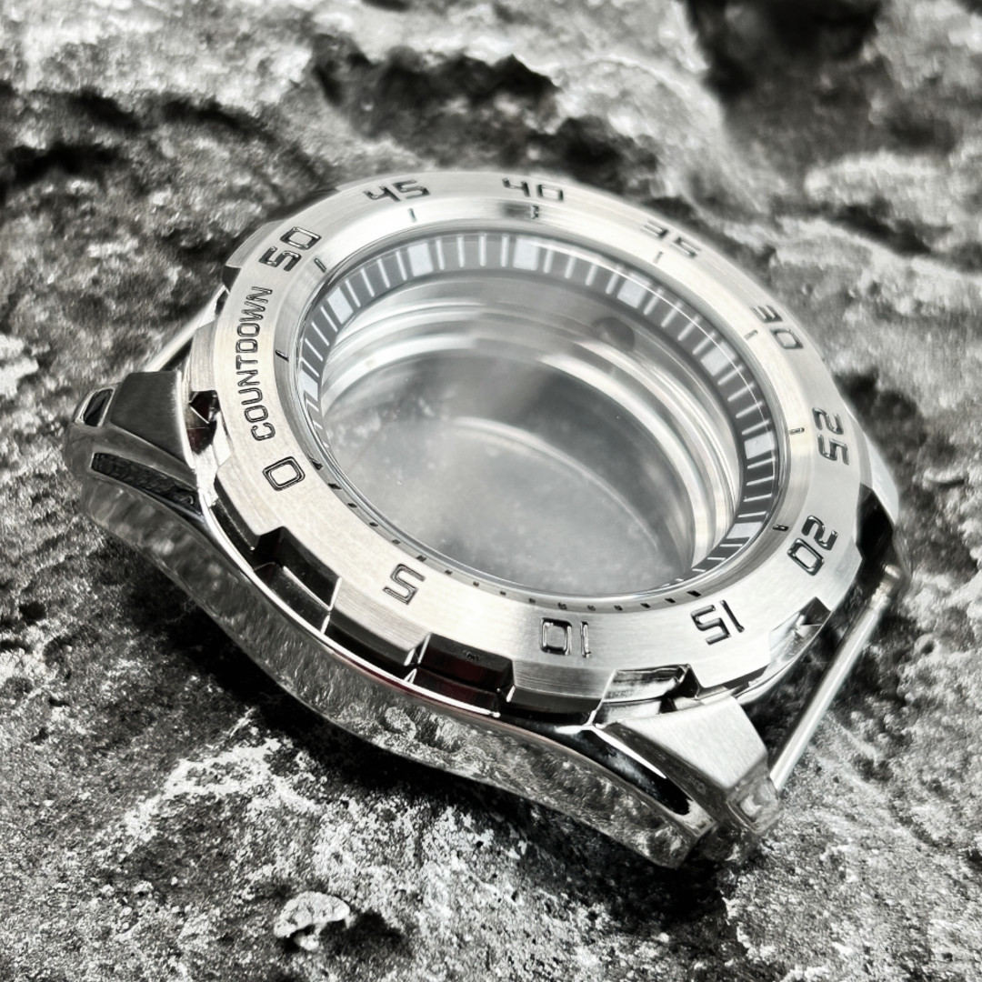 Monster 45MM Steel Sapphire glass Watch Case Black Fit Japan NH34 NH35A Nh36A