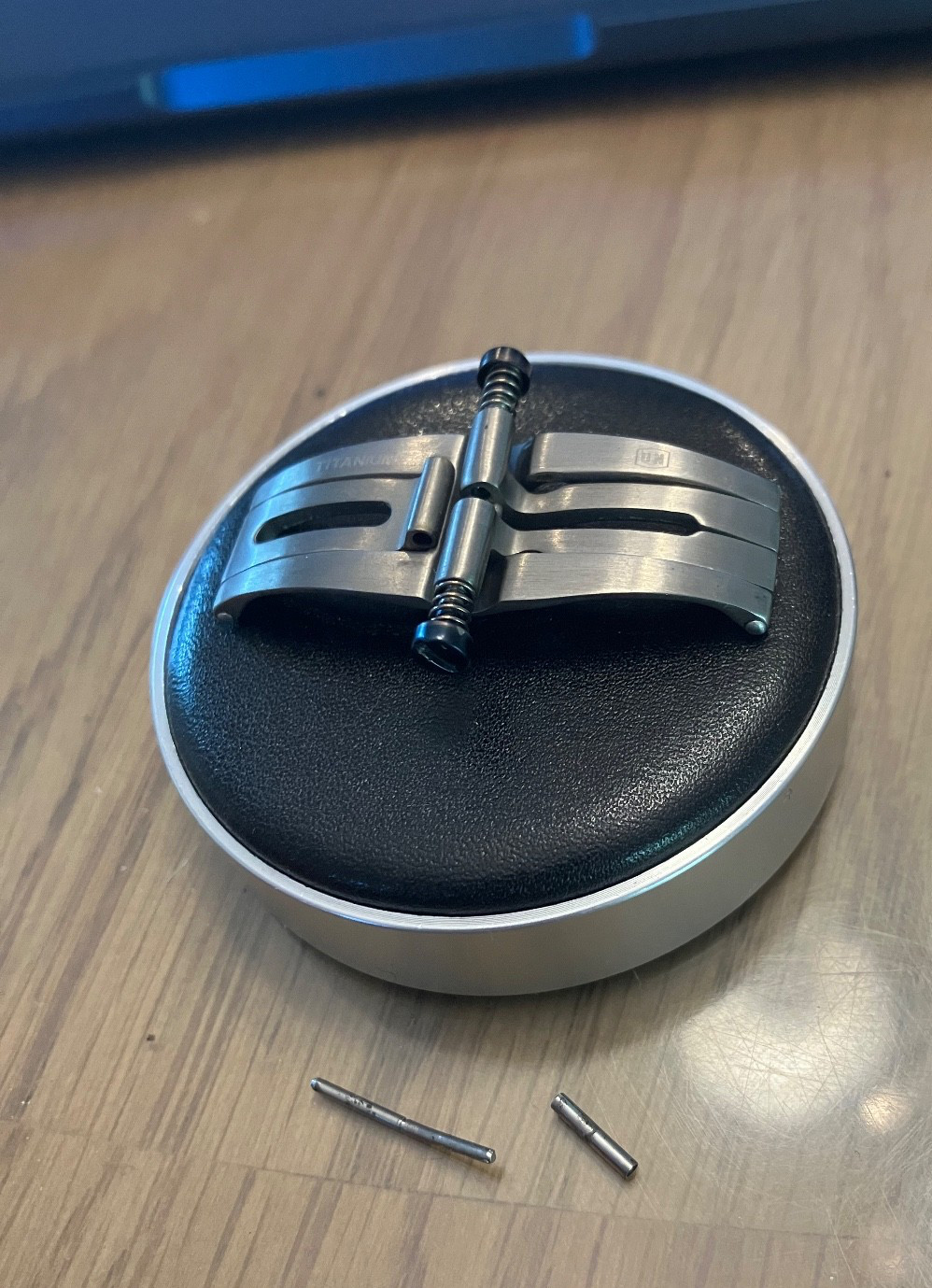 Ulysse Nardin Watch Titanium Push Button Deployment Clasp Part / Hinge