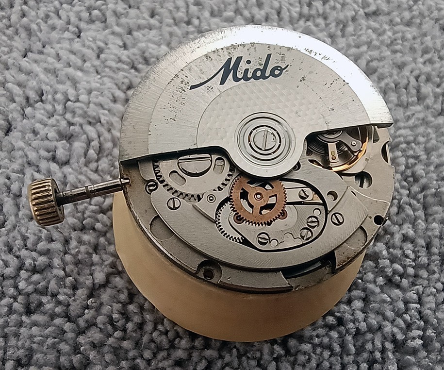 MIDO CAL. 1151 MOVEMENT DAY-DATE STILL RUNNING /AS-IS FOR SERVICE SWISS MADE